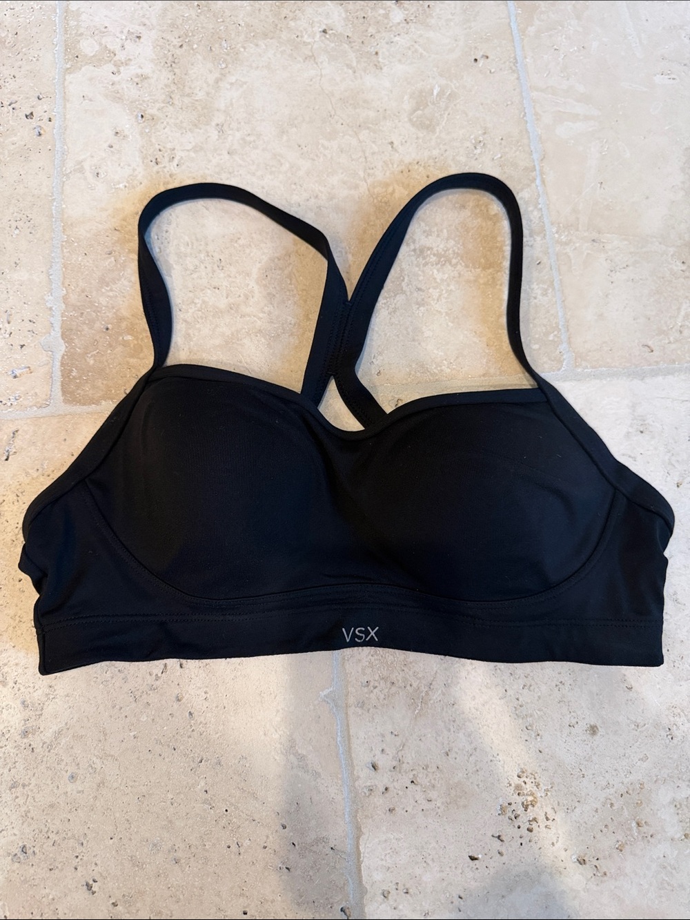 VSX Black Padded Sports Bra with Racerback
